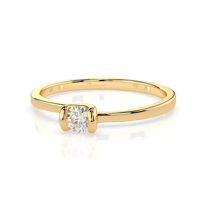 Solitär-Ring (Rund), 0.1 ct — 101-10016(3.0)
