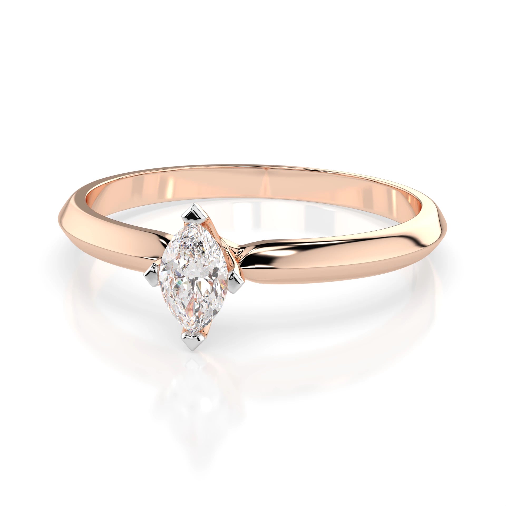 Solitär-Ring (Marquise), 0.1 ct — 101-10181/1(0.10)MARQUISE