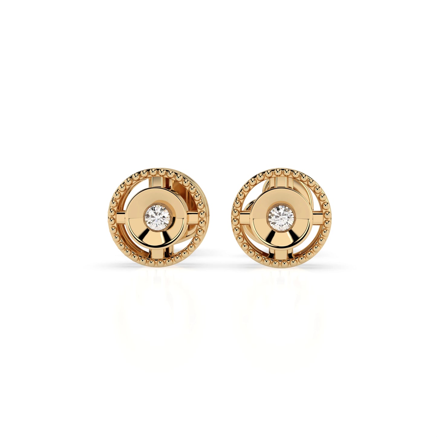 Minimalismus-Ohrringe (Rund), 0.04 ct — 102-10052