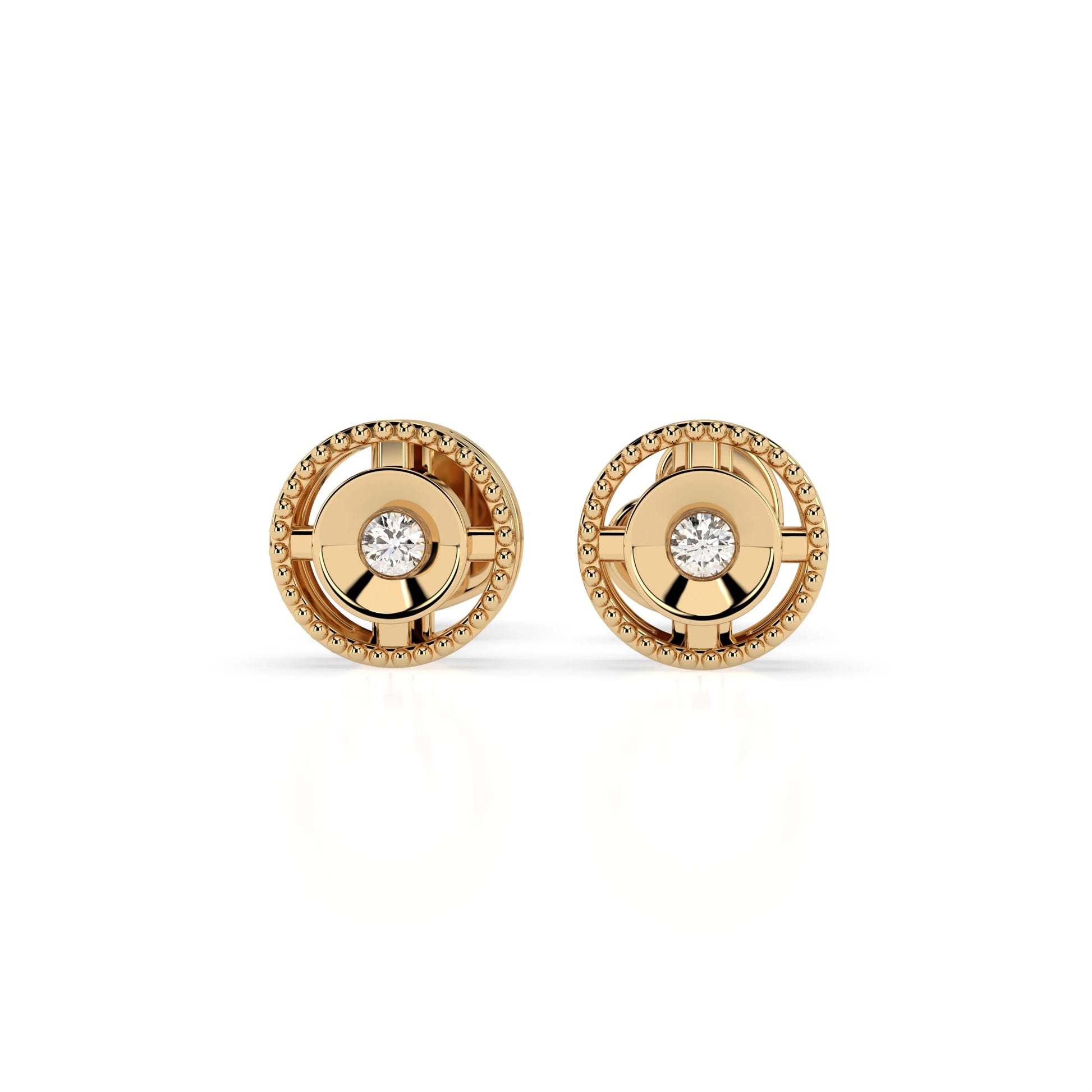 Minimalismus-Ohrringe (Rund), 0.04 ct — 102-10052