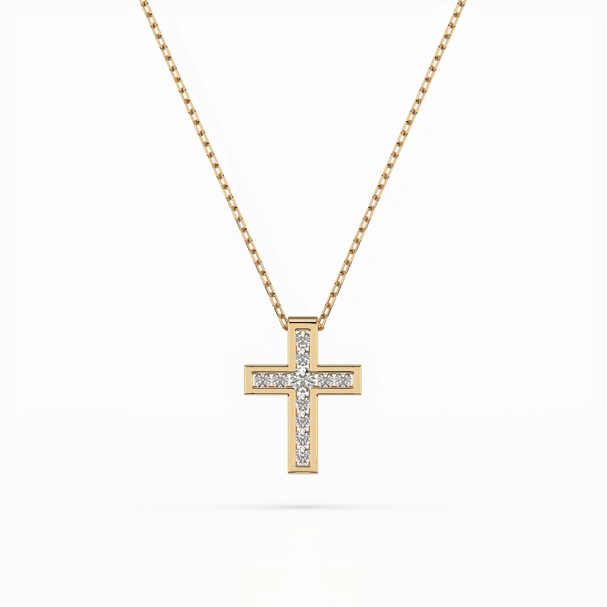 Minimalismus-Halskette (Rund), 0.03 ct — 104-10008