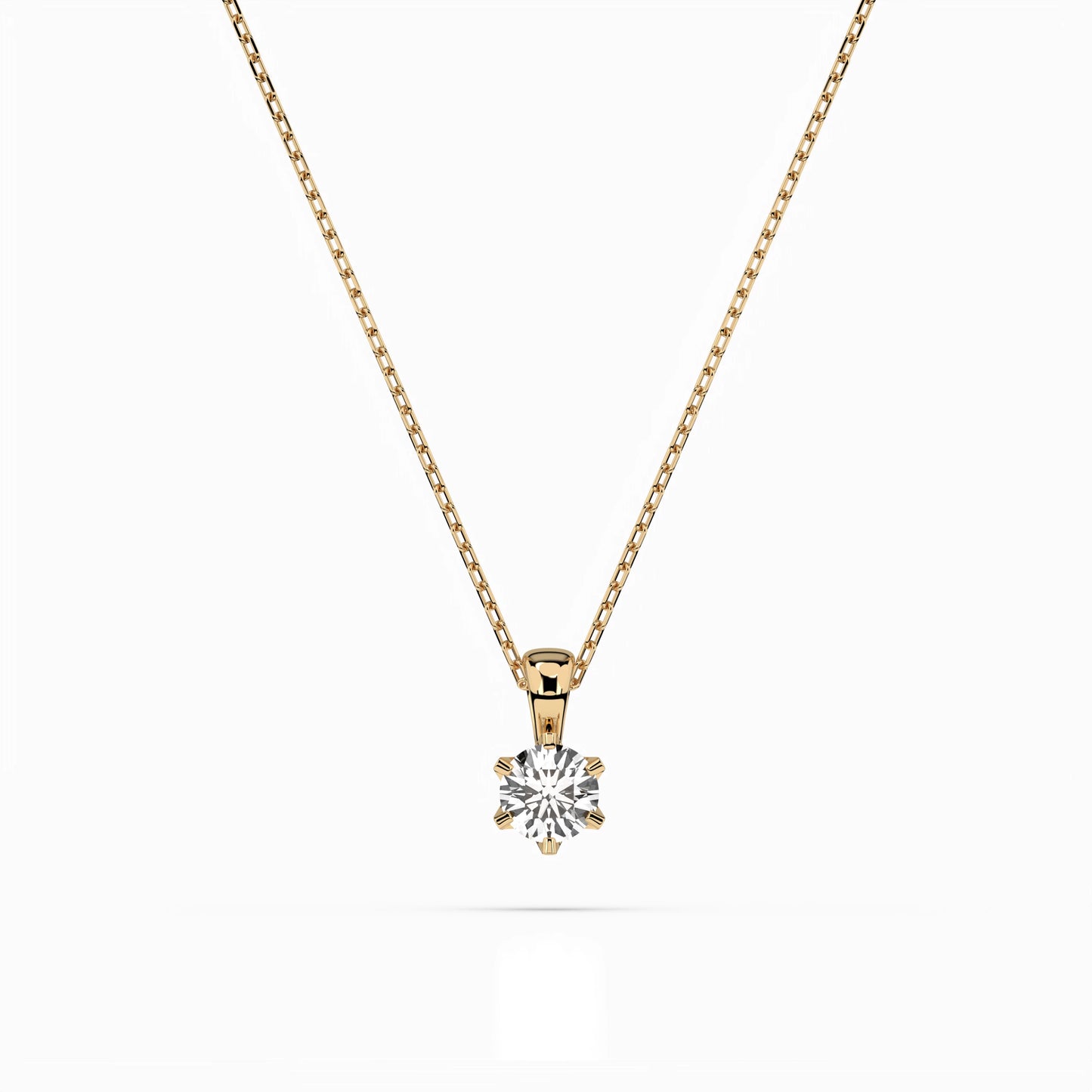 Solitär-Halskette (Rund), 0.3 ct — 104-10004(4.2)