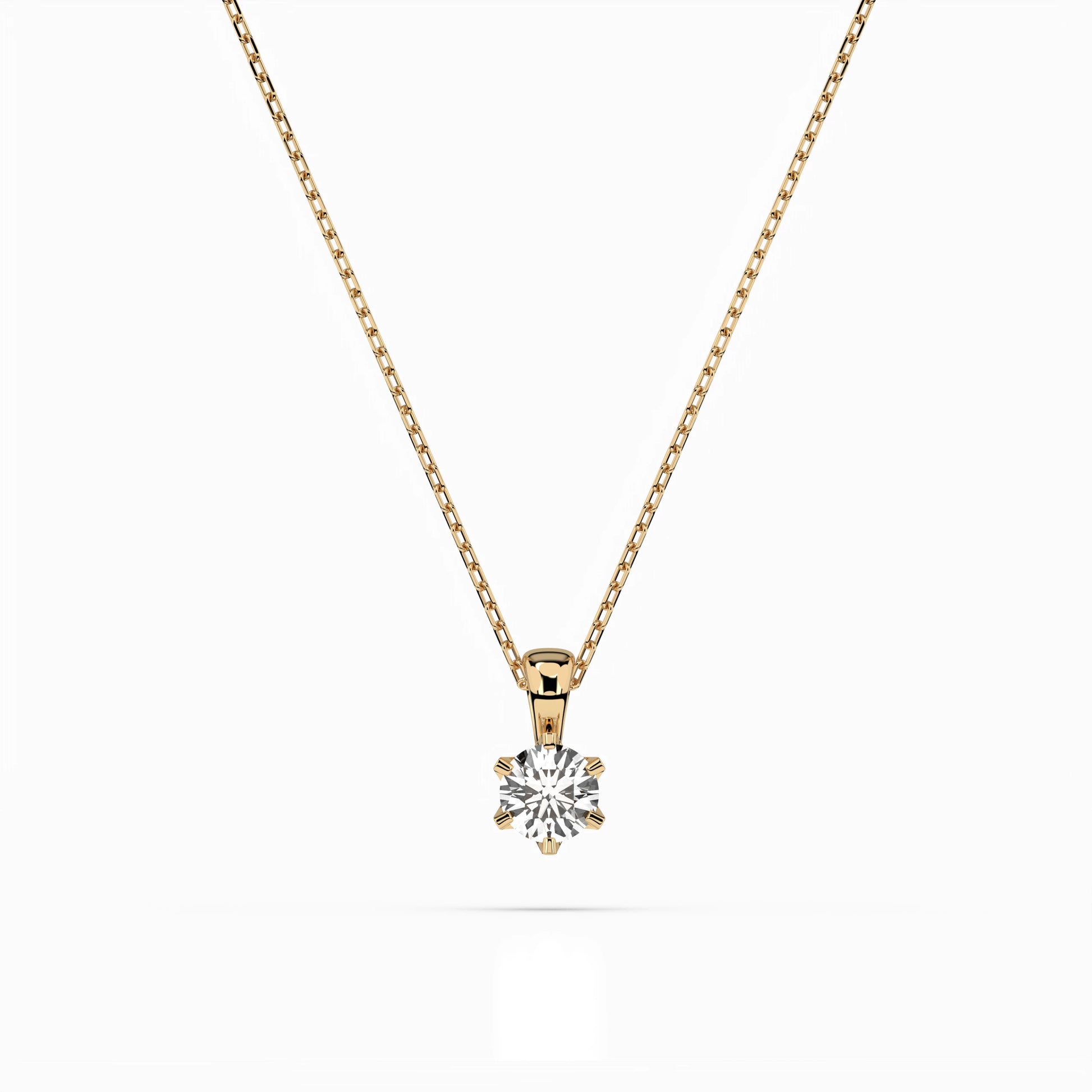 Solitär-Halskette (Rund), 0.3 ct — 104-10004(4.2)