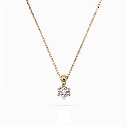 Solitär-Halskette (Rund), 0.3 ct — 104-10004(4.2)
