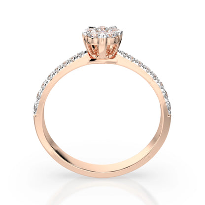 Illusion-Ring (Rund), 0.03 ct — 101-10015/4(2.0)