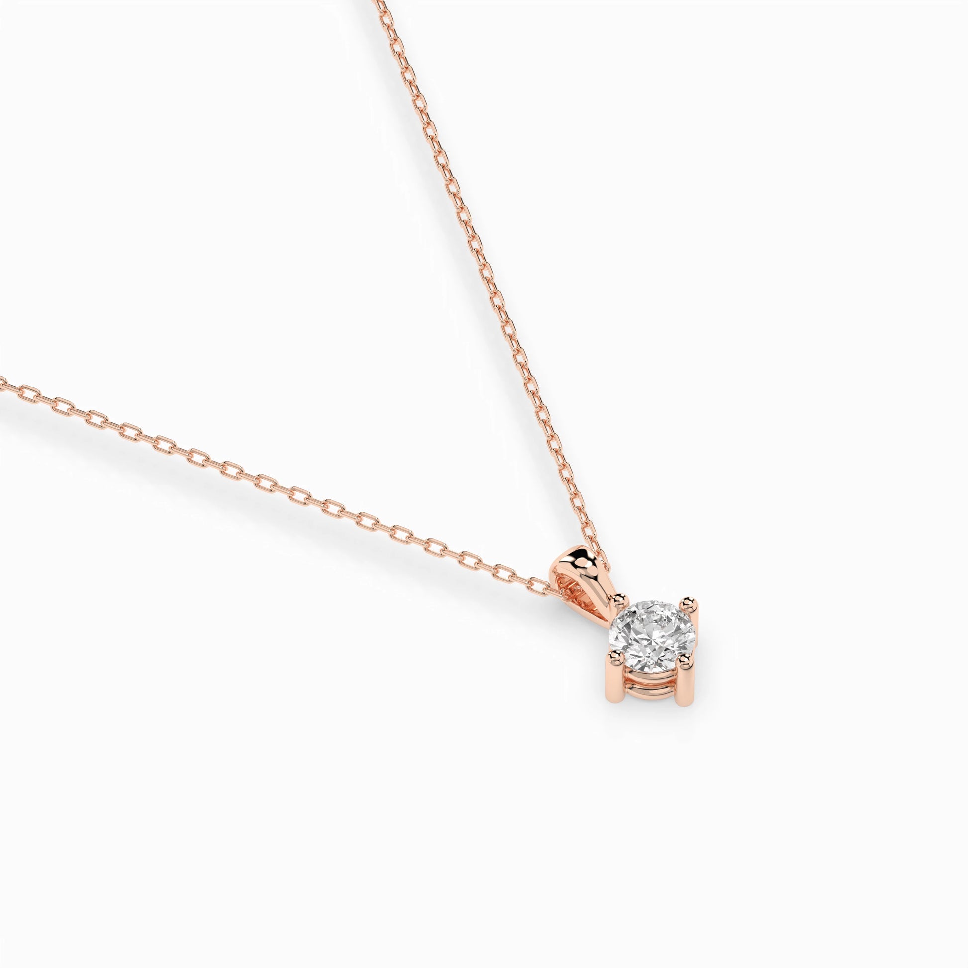 Solitär-Halskette (Rund), 0.2 ct — 104-10011(3.7)