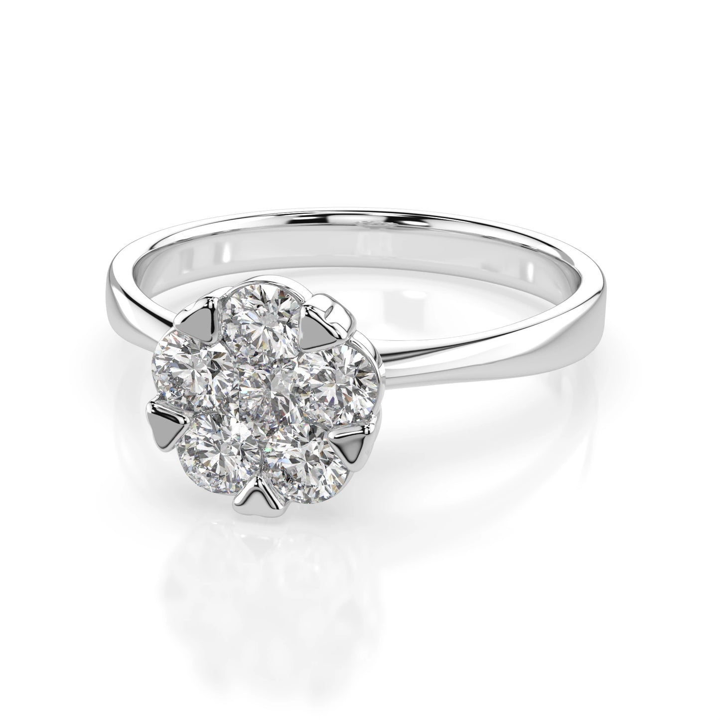 Illusion-Ring (Rund), 0.15 ct — 101-10015/1(3.4)