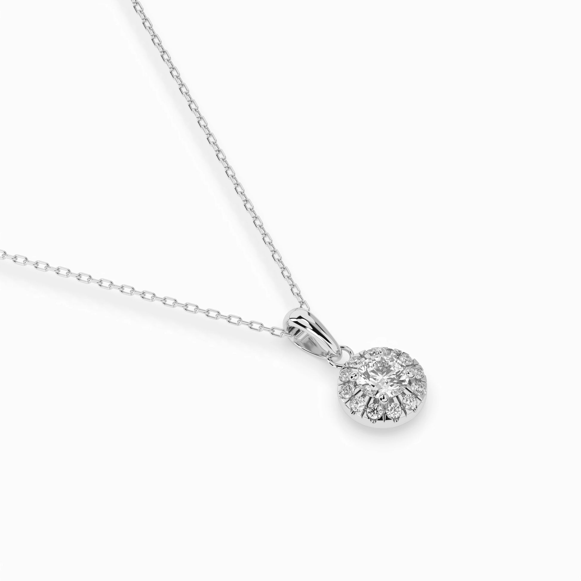 Solitär-Eternity-Halskette (Rund), 0.2 ct — 104-10053(3.7)
