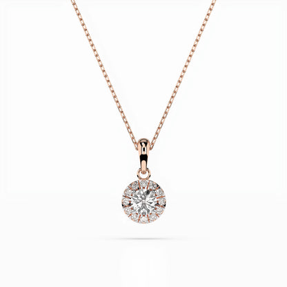 Solitär-Eternity-Halskette (Rund), 0.2 ct — 104-10053(3.7)
