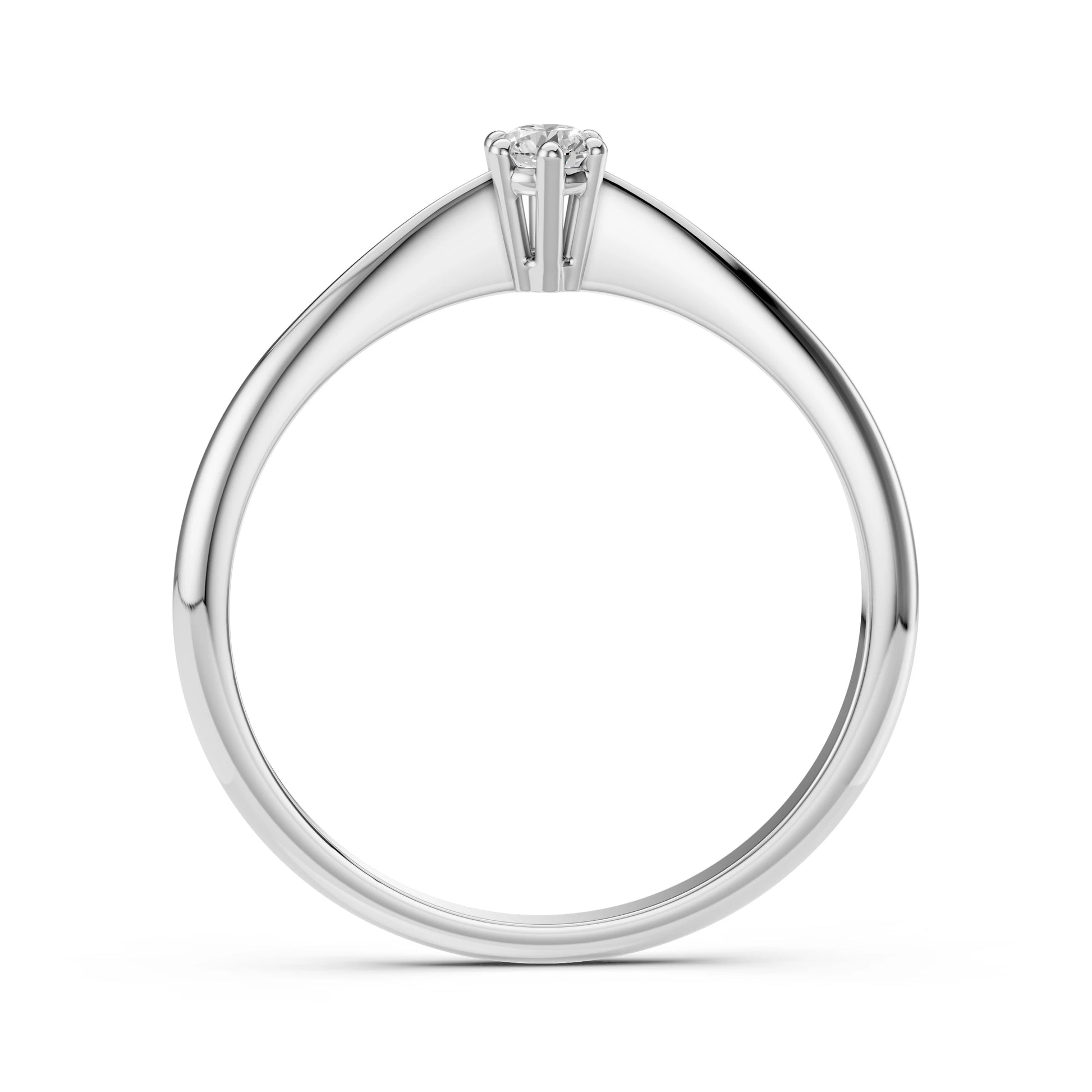 Solitär-Ring (Rund), 0.1 ct — 101-10027(3.0)