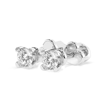 Solitär-Schmetterling-Ohrringe (Rund), 0.6 ct — 102-10089/2(4.2)