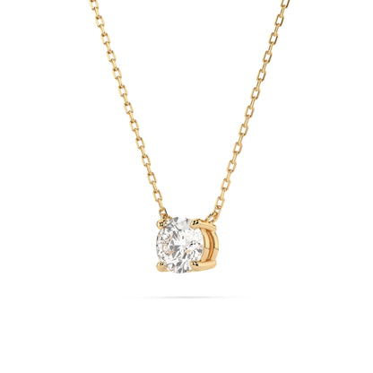 Solitär-Halskette (Rund), 0.5 ct — 104-10040(5.1)