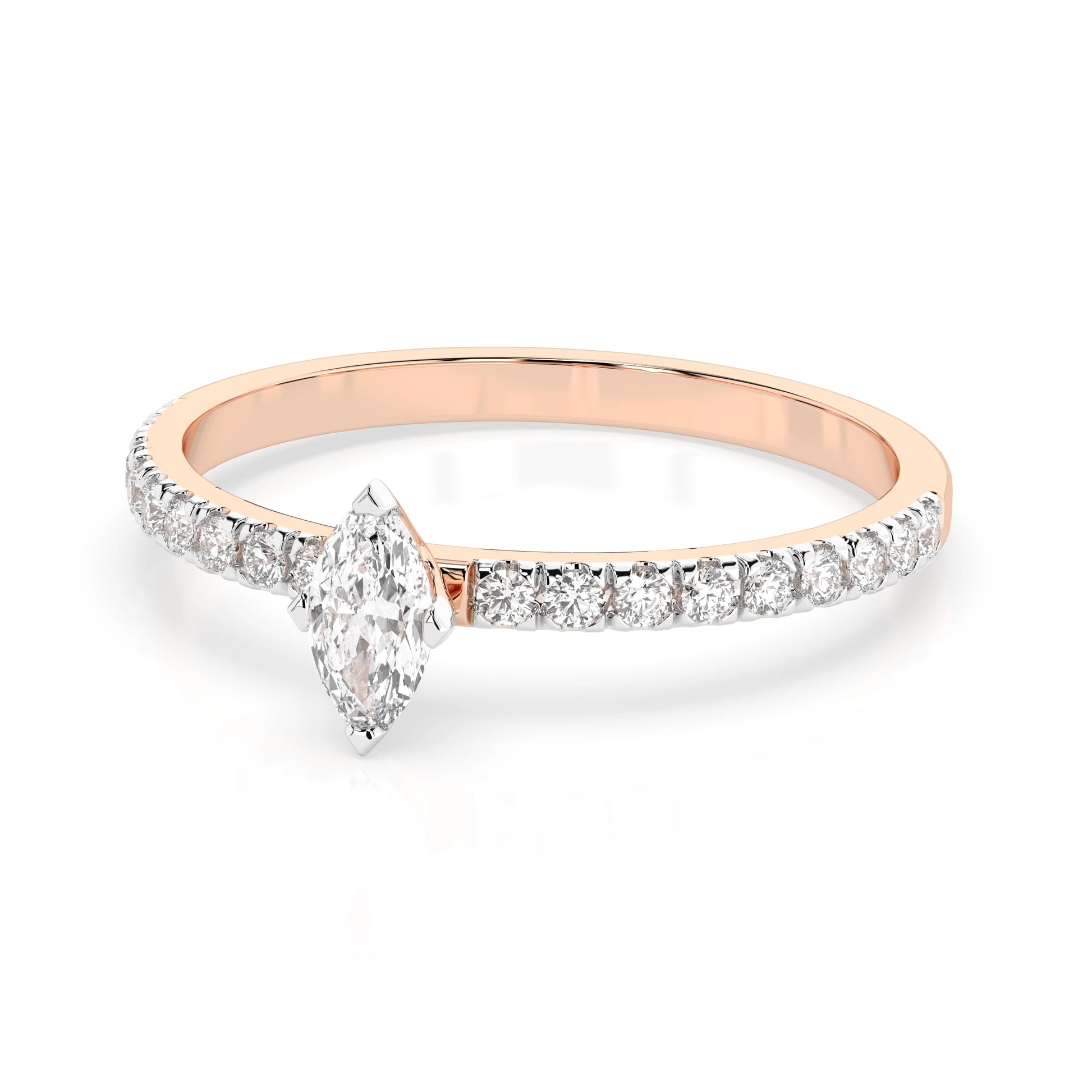 Solitär-Eternity-Ring (Marquise), 0.15 ct — 101-10181/4(0.15)MARQUISE