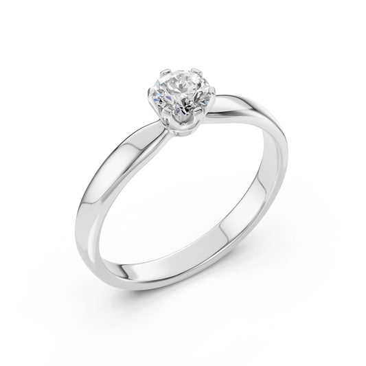 Solitär-Ring (Rund), 0.45 ct — 101-10040(4.8)