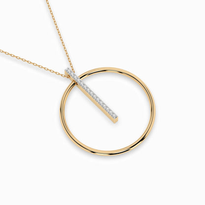 Minimalismus-Halskette (Rund), 0.09 ct — 104-10047