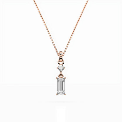 Solitär-Halskette (Baguette), 0.04 ct — 104-10071/2(0.30)BAQ