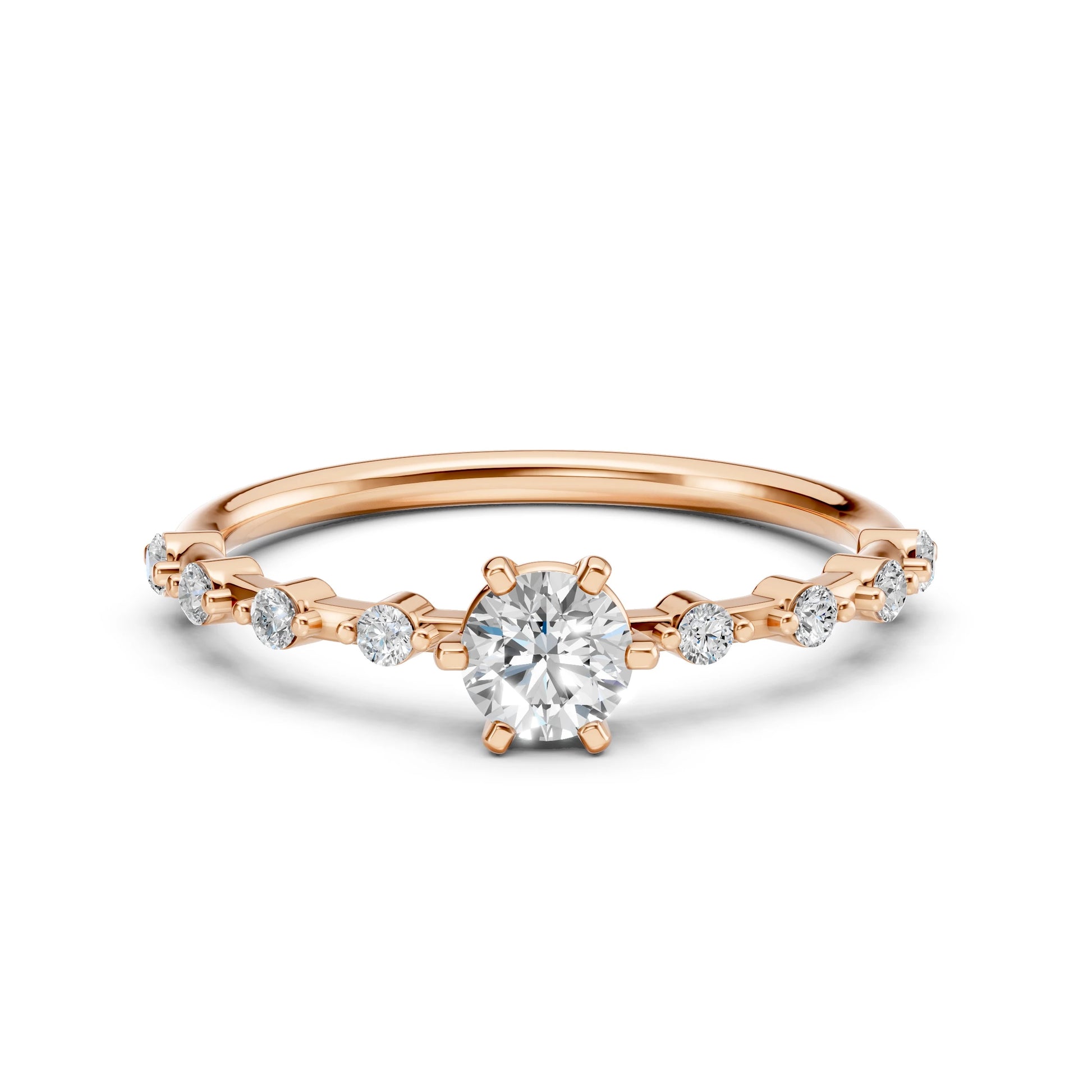 Solitär-Eternity-Ring (Rund), 0.4 ct — 101-10144(4.7)