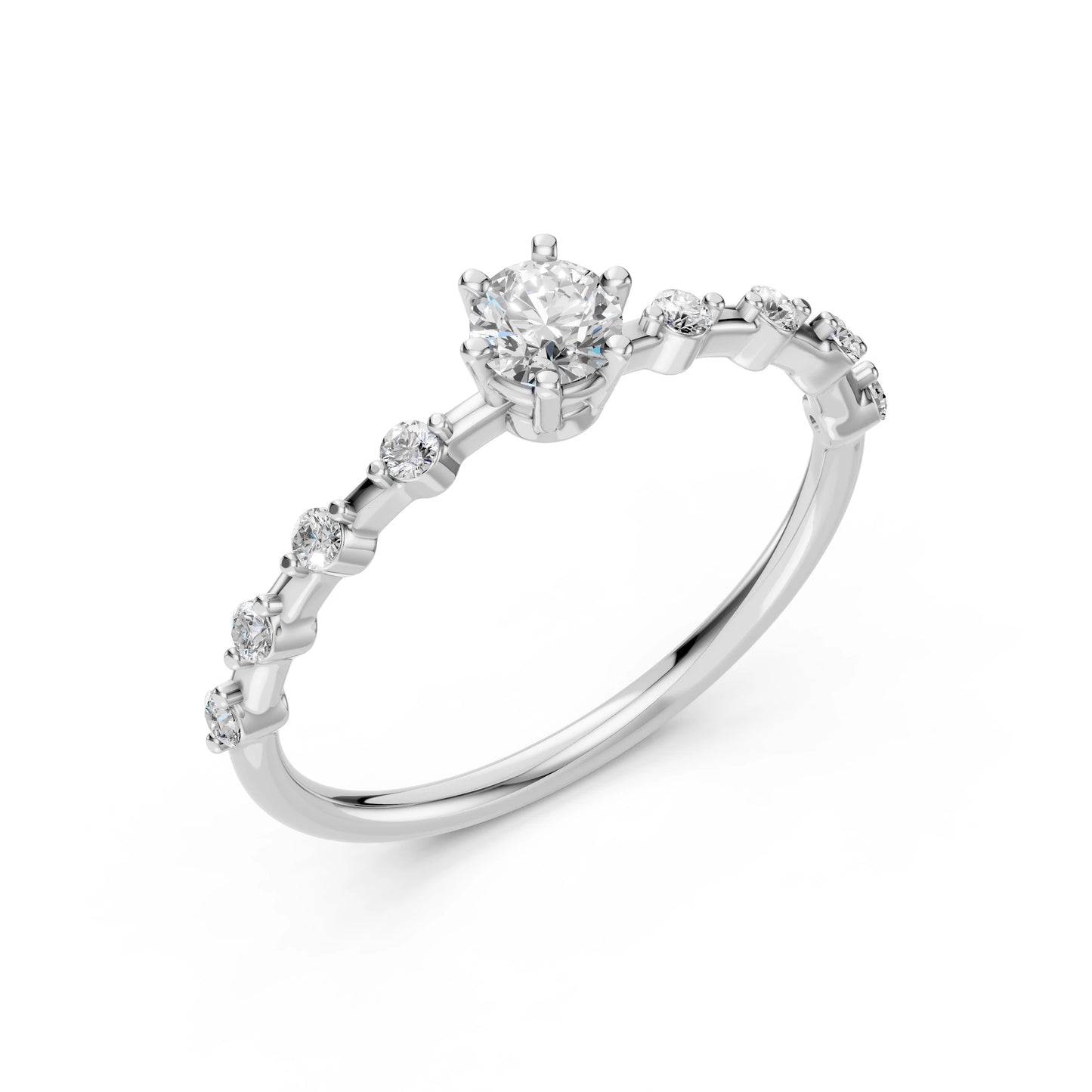 Solitär-Eternity-Ring (Rund), 0.3 ct — 101-10144(4.2)