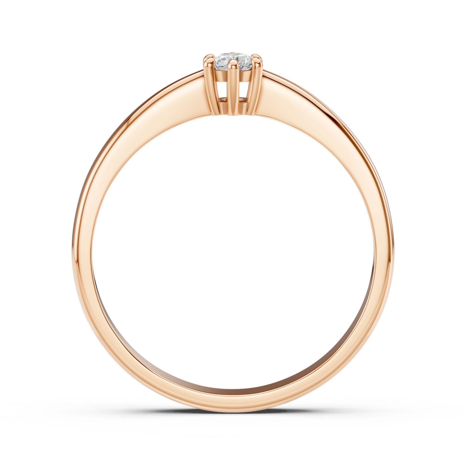 Solitär-Ring (Rund), 0.1 ct — 101-10151(3.0)