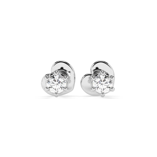 Solitär-Schmetterling-Ohrringe (Rund), 0.12 ct — 102-10027(2.5)