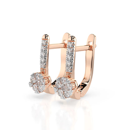 Illusion-Ohrringe (Rund), 0.06 ct — 102-10015/4(2.0)
