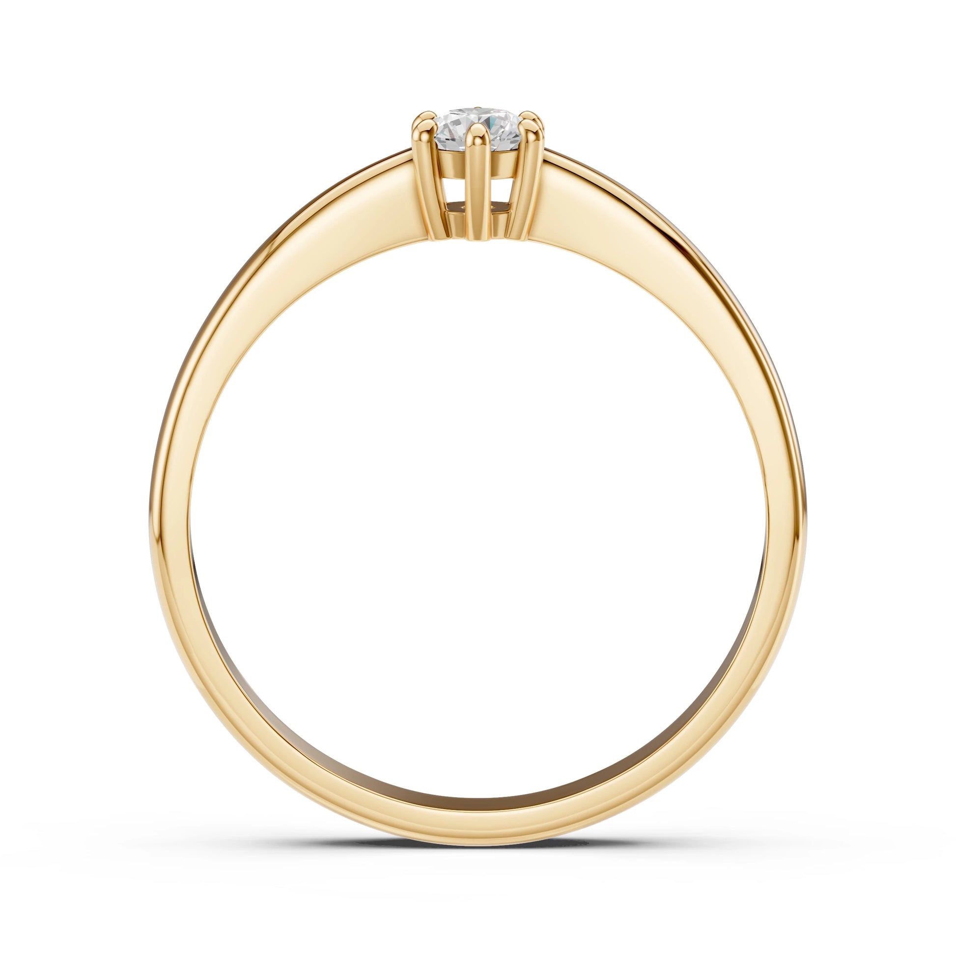 Solitär-Ring (Rund), 0.15 ct — 101-10151(3.4)