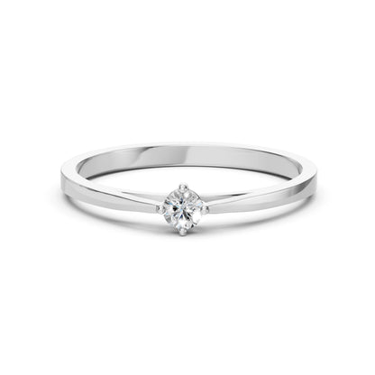 Solitär-Ring (Rund), 0.1 ct — 101-10125(3.0)