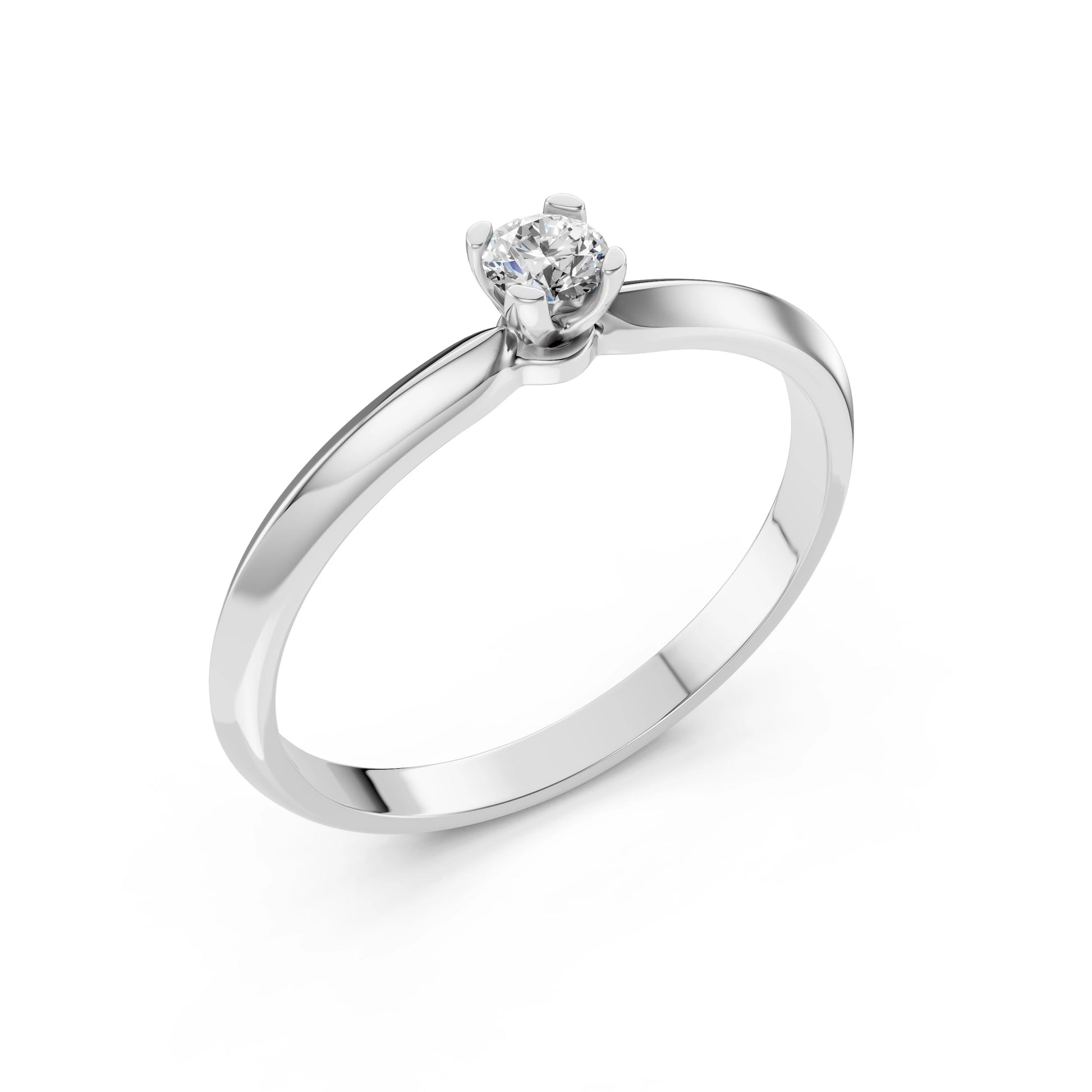 Solitär-Ring (Rund), 0.15 ct — 101-10089(3.4)