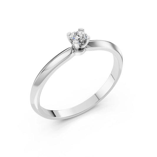 Solitär-Ring (Rund), 0.15 ct — 101-10089(3.4)