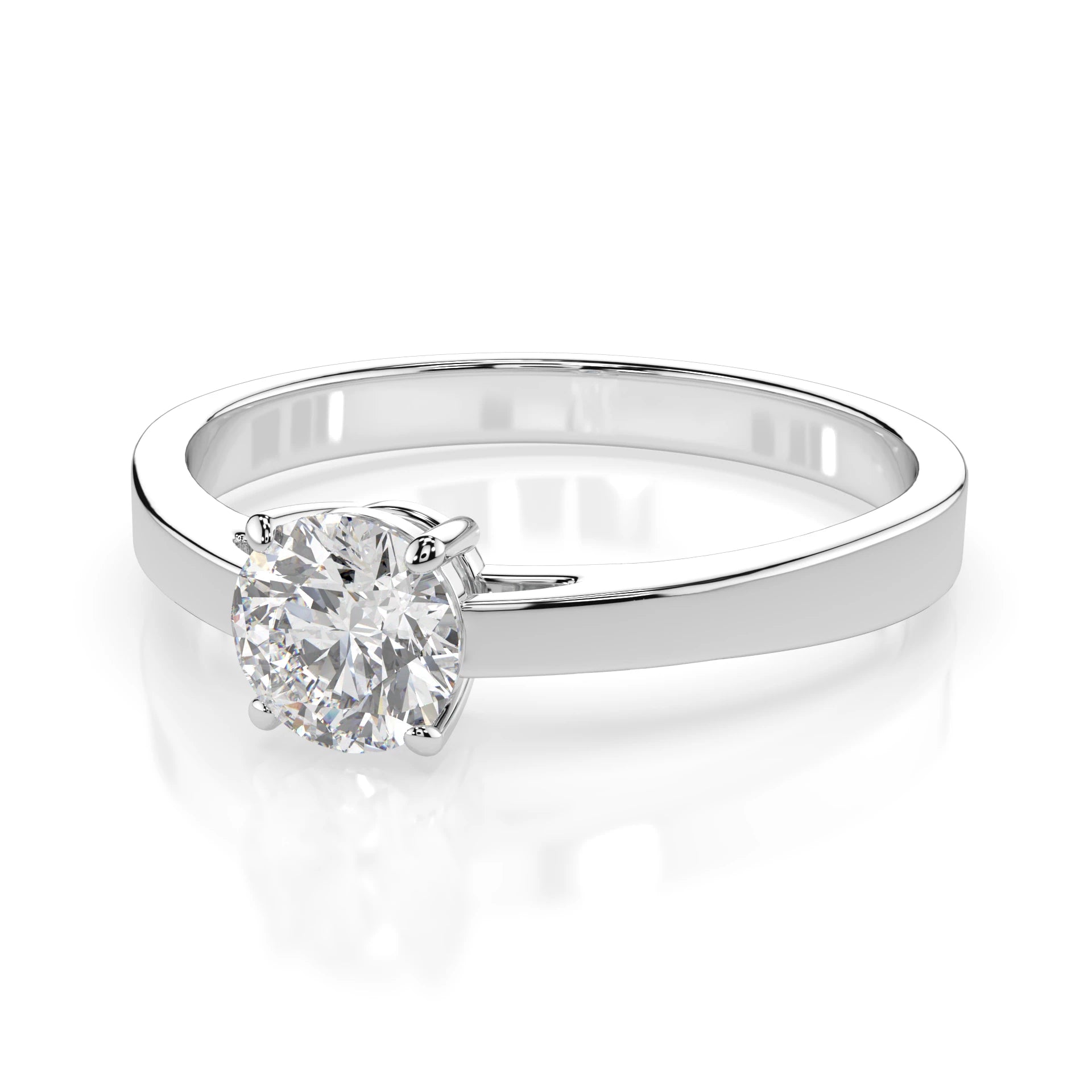 Solitär-Ring (Rund), 0.5 ct — 101-10012/1(5.1)