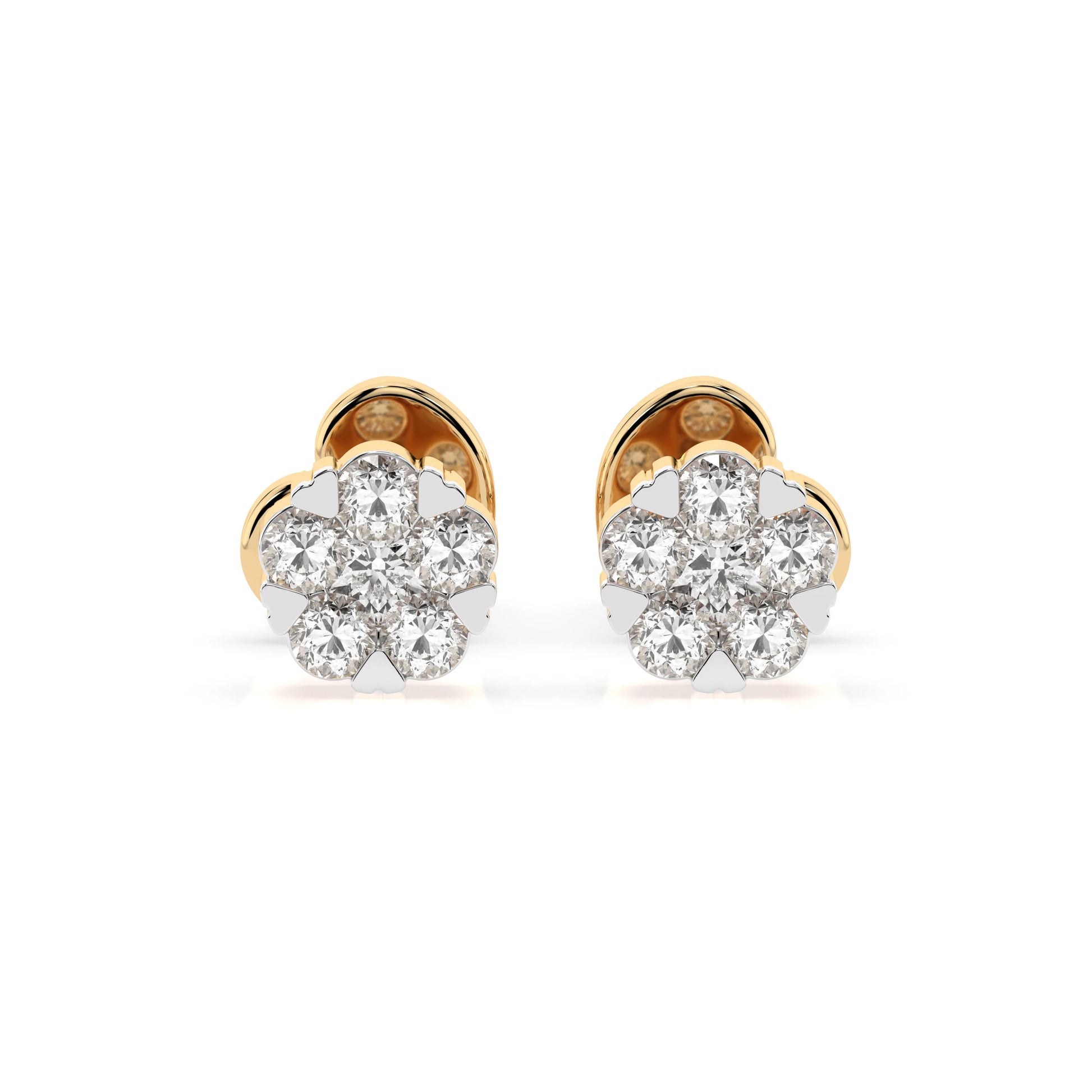 Illusion-Ohrringe (Rund), 0.03 ct — 102-10015/2(1.5)