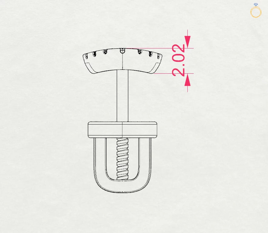 Minimalismus-Ohrringe (Rund), 0.14 ct — 102-10028