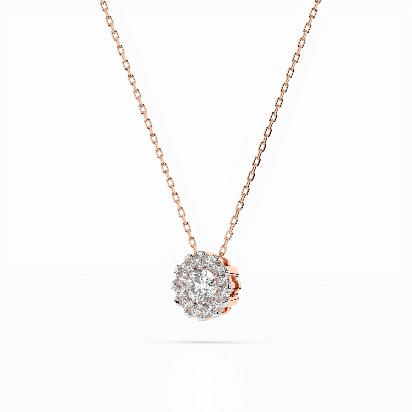 Solitär-Eternity-Halskette (Rund), 0.1 ct — 104-10044(3.0)
