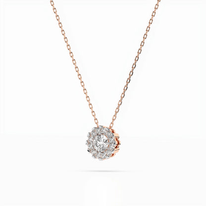Solitär-Eternity-Halskette (Rund), 0.1 ct — 104-10044(3.0)