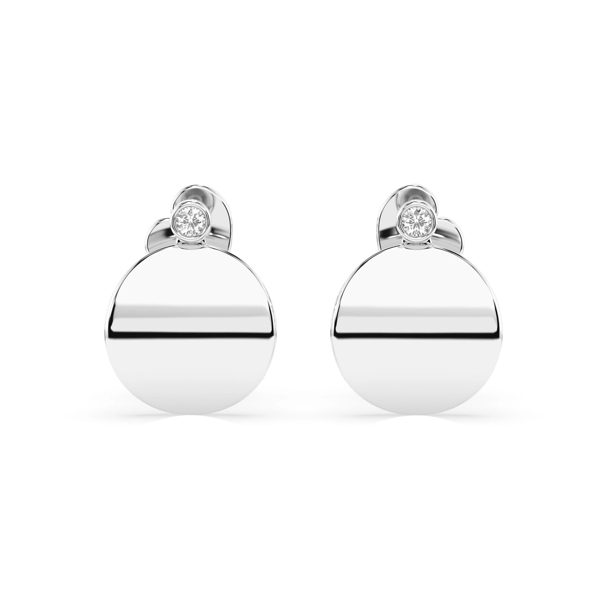 Minimalismus-Ohrringe (Rund), 0.04 ct — 102-10067
