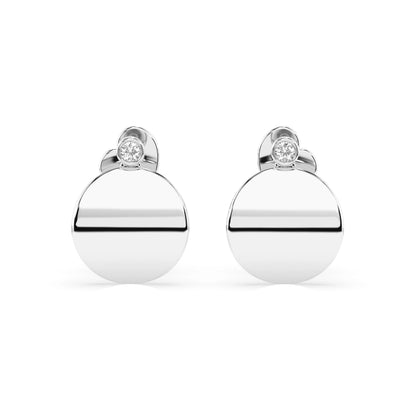Minimalismus-Ohrringe (Rund), 0.04 ct — 102-10067