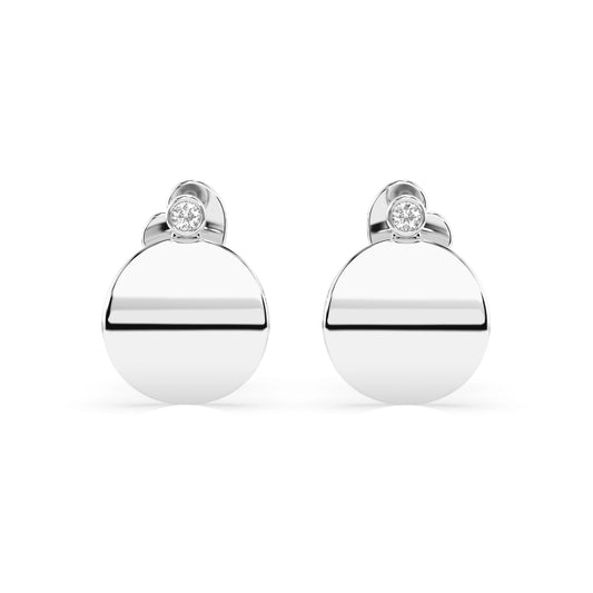 Minimalismus-Ohrringe (Rund), 0.04 ct — 102-10067