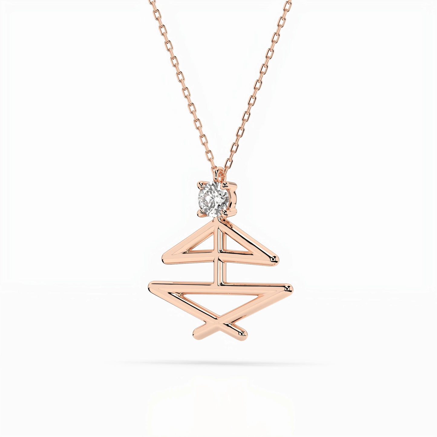 Minimalismus-Halskette (Rund), 0.1 ct — 104-10064