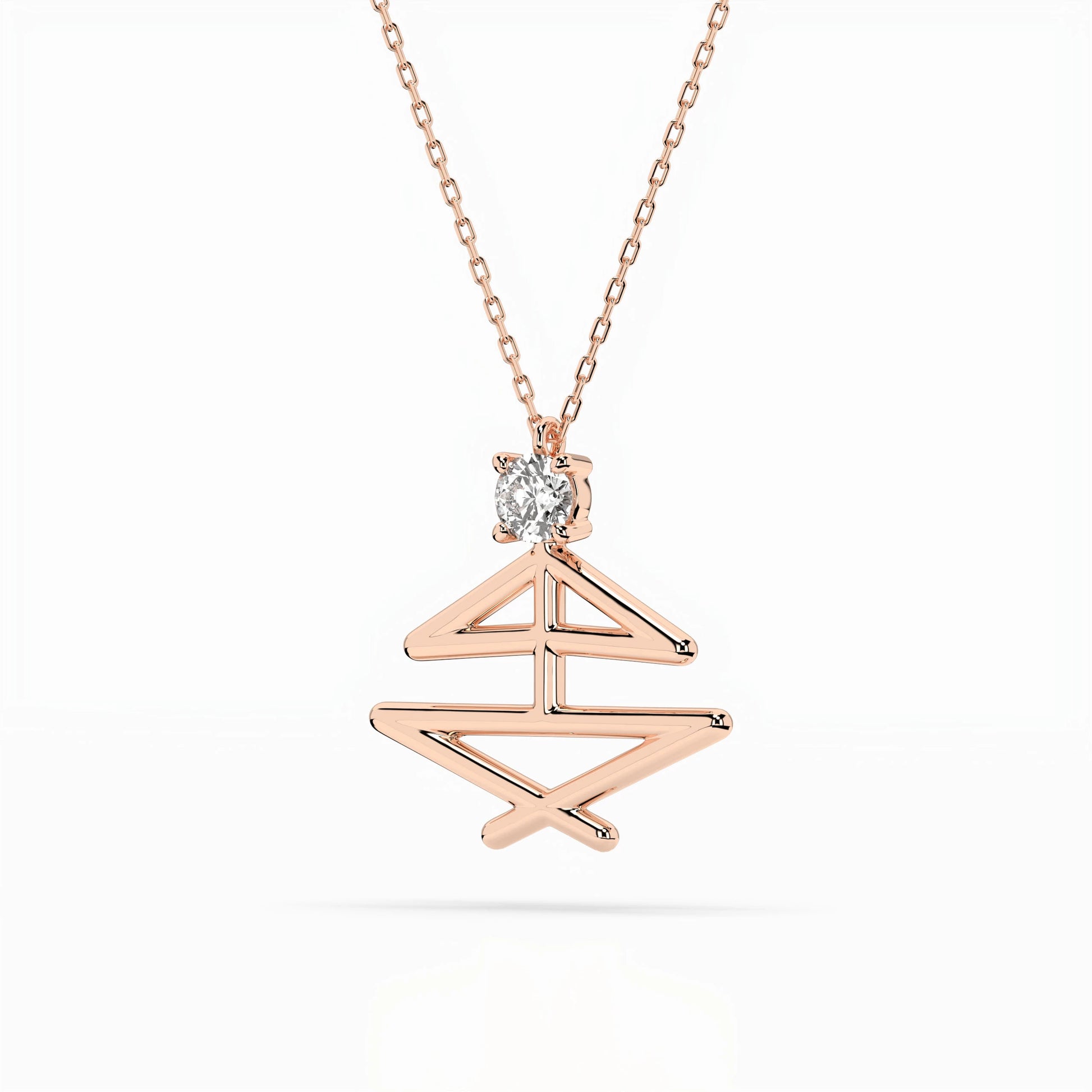 Minimalismus-Halskette (Rund), 0.1 ct — 104-10064