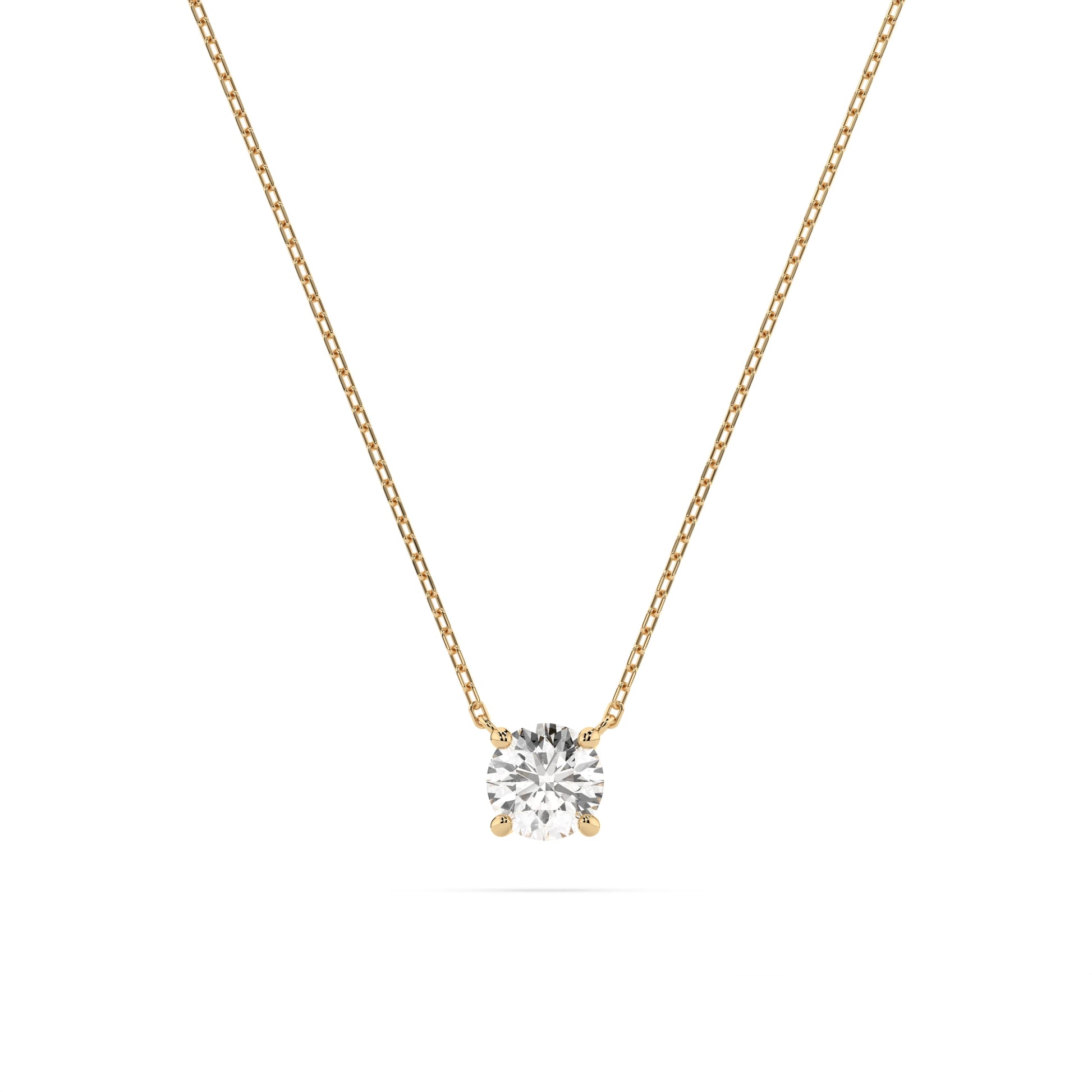 Solitär-Halskette (Rund), 0.5 ct — 104-10040(5.1)