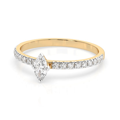 Solitär-Eternity-Ring (Marquise), 0.15 ct — 101-10181/4(0.15)MARQUISE