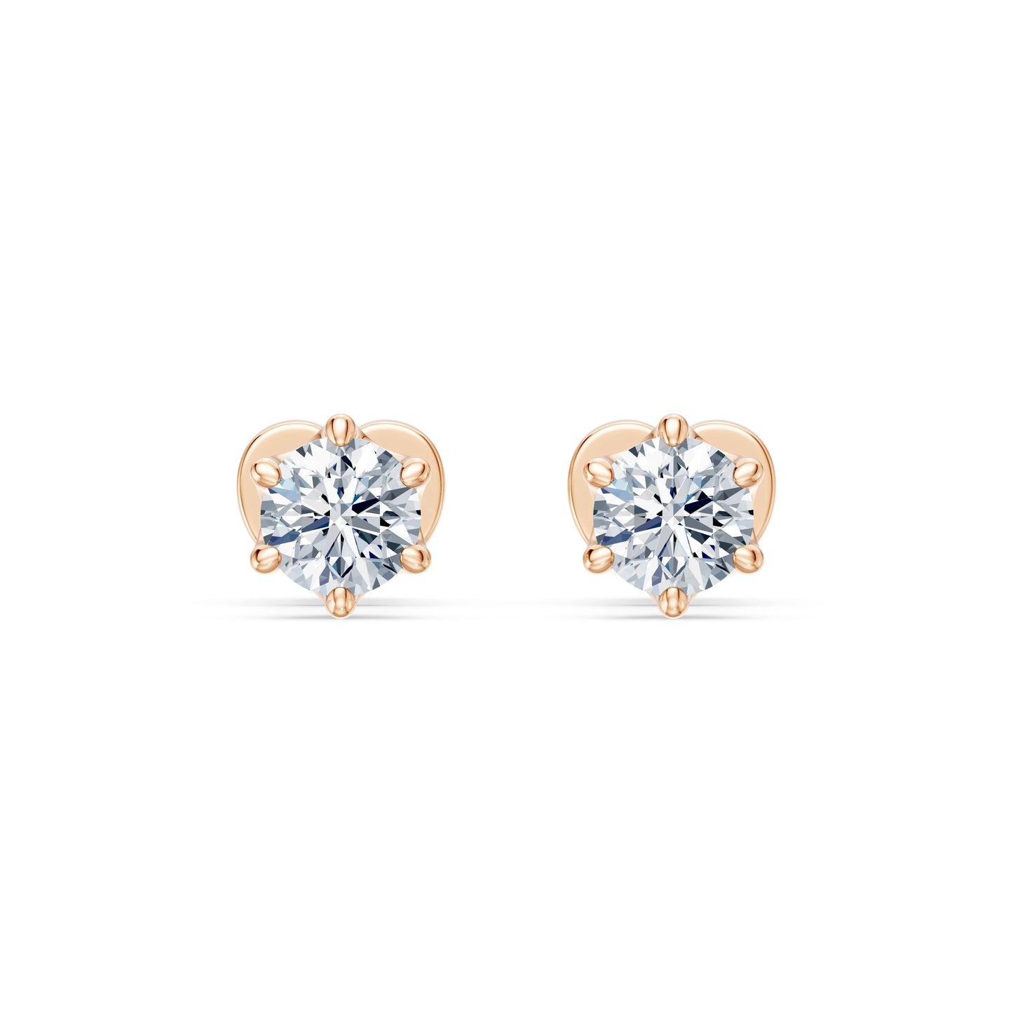 Solitär-Schmetterling-Ohrringe, 0.5 ct — 102-10040/1(4.0)