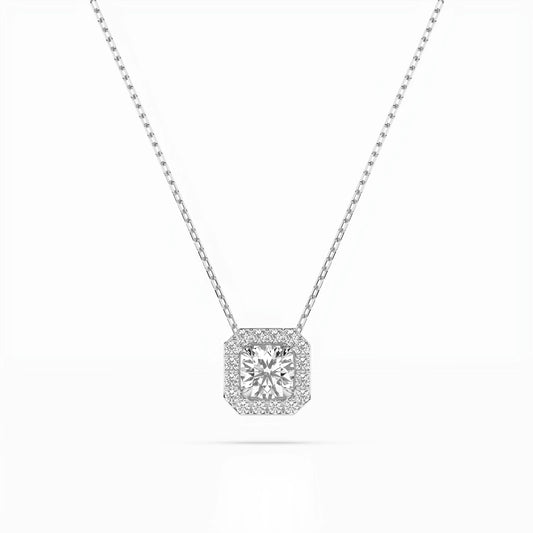 Solitär-Eternity-Halskette (Rund), 0.2 ct — 104-10042(3.7)