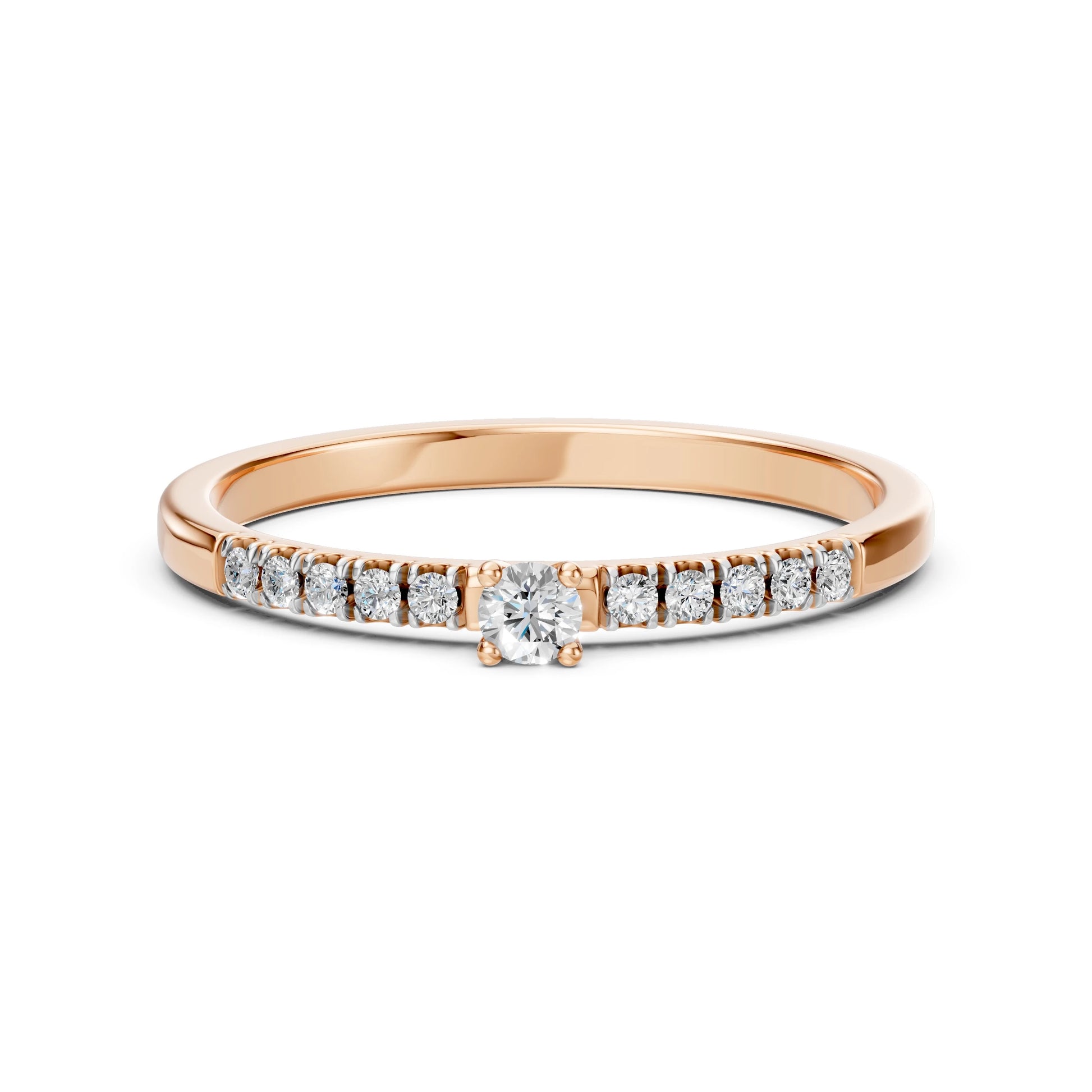 Solitär-Eternity-Ring (Rund), 0.07 ct — 101-10126/2(2.6)