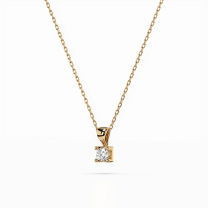Solitär-Halskette (Rund), 0.15 ct — 104-10013(3.4)