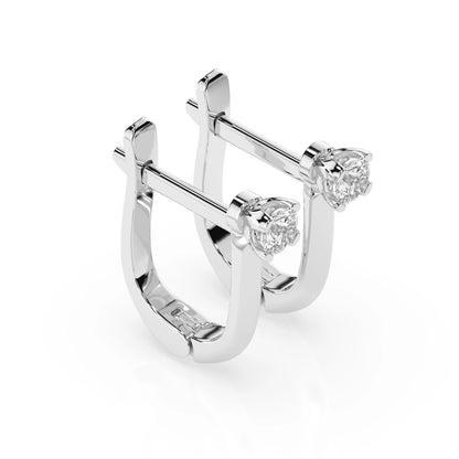 Solitär-Ohrringe mit englischem Verschluss (Rund), 0.12 ct — 102-10089(2.5)