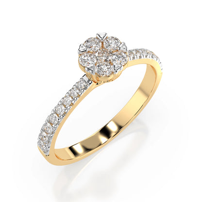 Illusion-Ring (Rund), 0.06 ct — 101-10015/4(2.5)