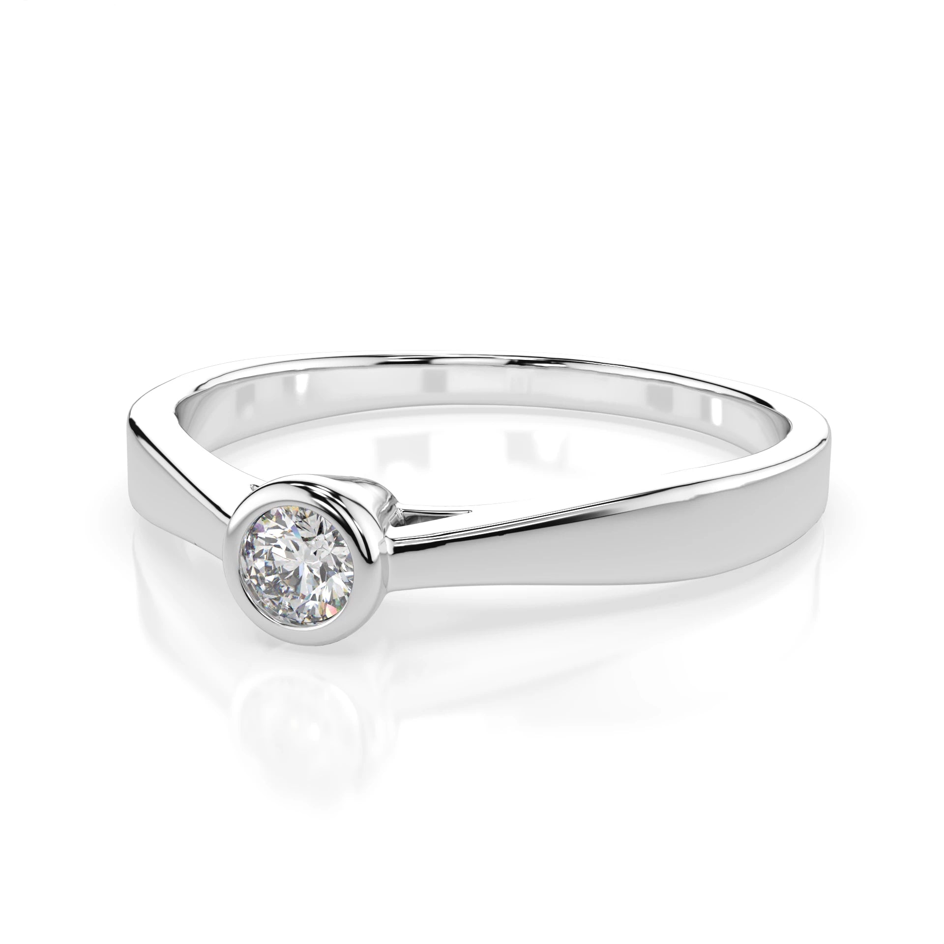 Solitär-Ring (Rund), 0.05 ct — 101-10010(2.3)