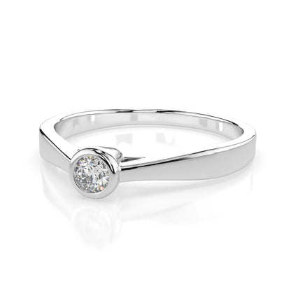 Solitär-Ring (Rund), 0.05 ct — 101-10010(2.3)
