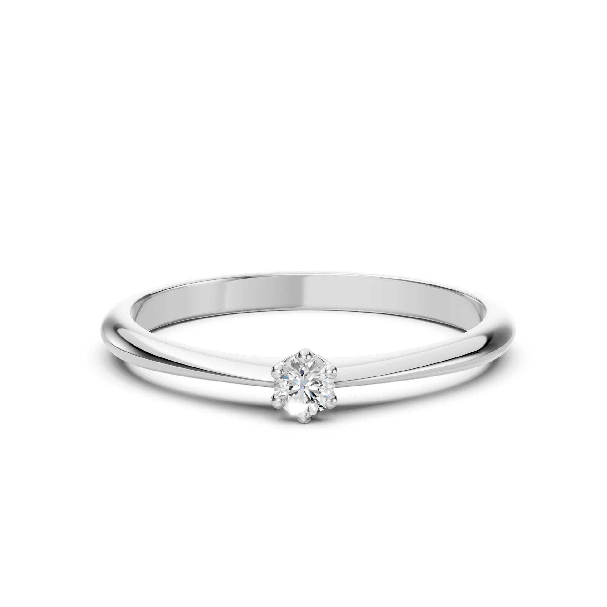 Solitär-Ring (Rund), 0.1 ct — 101-10027(3.0)